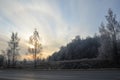 Sergiev Posad winter in the forest around town