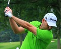 Sergio Garcia Taking a Shot Royalty Free Stock Photo