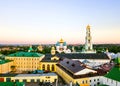 Aerial view of Trinity Lavra of St. Sergius - a Russian monastery in Sergiyev Posad, Russia