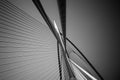 Seri Wawasan Bridge in black and white Royalty Free Stock Photo