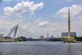 Seri Wawasan Bridge and Putra Jaya skyline Royalty Free Stock Photo