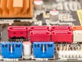 Serial ATA Connectors On Motherboard Royalty Free Stock Photo