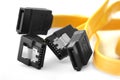 Serial ATA data cable and plug Royalty Free Stock Photo