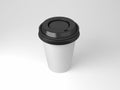 Serial image paper coffee cups for presentation logo or illustration