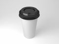 Serial image paper coffee cups for presentation logo or illustration