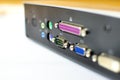 Serial port pins focus on docking station pc