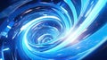 Galactic Spiral in Hypnotic Blue Royalty Free Stock Photo