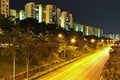 Series of apartments by an expressway