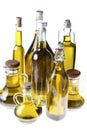 Series of bottles of olive oil Royalty Free Stock Photo