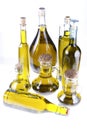 Series of bottles of olive oil Royalty Free Stock Photo