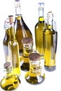 Series of bottles of olive oil Royalty Free Stock Photo