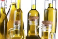 Series of bottles of olive oil Royalty Free Stock Photo