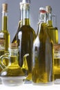 Series of bottles of olive oil Royalty Free Stock Photo
