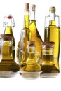 Series of bottles of olive oil Royalty Free Stock Photo