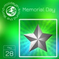 Series calendar. Holidays Around the World. Event of each day of the year. Memorial Day. Silver Star