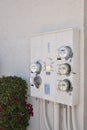 Electric meters on a panel