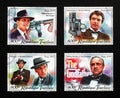 Characters of movie the Godfather on a series of stamps