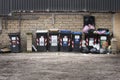 Series of garbage bins. Separate collection.