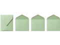 Series of green envelopes Royalty Free Stock Photo