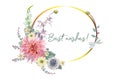 Series of greeting backgrounds with summer and spring flowers.