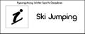 Icon depicting Ski Jumping discipline of winter sports games in Royalty Free Stock Photo