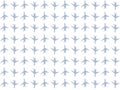 series of icons of silhouettes of the plane up and down a sequence semmetrichny pattern light gray