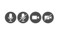 Video and audio conferencing icons