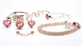 featuring a love-themed jewelry display in images.AI Generated