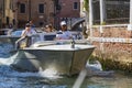 A series of images walking along the canals of Venice, against the backdrop of the architectural landscape of the city.