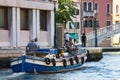 A series of images walking along the canals of Venice, against the backdrop of the architectural landscape of the city.