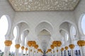 Series of Keyhole Archways in Sheikh Zayed Mosque Royalty Free Stock Photo