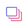 Series of layers pixel perfect gradient linear ui icon Royalty Free Stock Photo