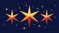 A series of ling stars forming a stoic motto written in the night sky.. Vector illustration.