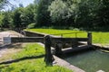 Series of locks on the Chesterfield Canal Royalty Free Stock Photo