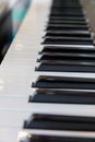 Series of Paino Keys.black and white keys of the old piano. Music soothes the soul. Royalty Free Stock Photo