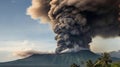 Series of photos from eruption volcano Agun...