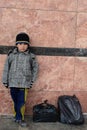 Series of portraits of children syrian refugees