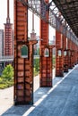 Arches and pillars of an old ironwork