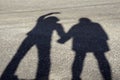 A series of silhouettes of young lovers