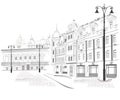 Series of sketches of streets