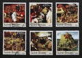 Series of stamps with paintings by Brueghel the elder