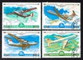 Series of stamps printed in USSR, shows airplanes, CIRCA 1979