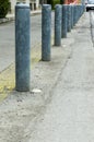 Series of traffic poles