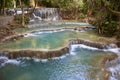 Series of Waterfall Terraces at Kuang Si