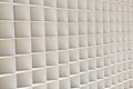Series of White Squares serves as a Wall Royalty Free Stock Photo
