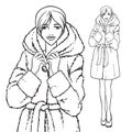 Series - Woman in fur coat.