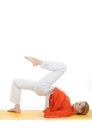 Series or yoga photos.woman doing yoga pose