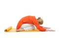 Series or yoga photos.woman doing yoga pose