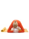 Series or yoga photos.young woman doing yoga pose