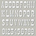 Serif font white